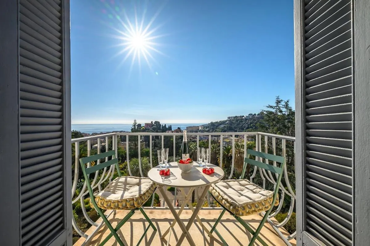 Apartment Riviera Palace - Vue Sur La Mer - Parking Prive Menton France